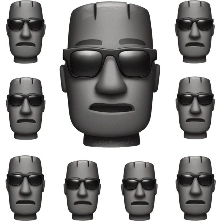 moai with sunglasses emoji