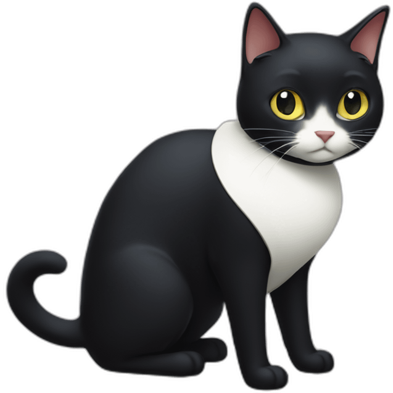 Studio Ghibli’s jiji the black cat with white tuxedo emoji