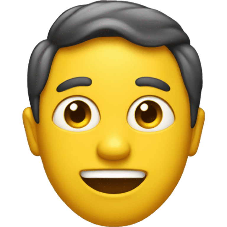 a traditional yellow emoji who's a funny startup founder and has jokes emoji