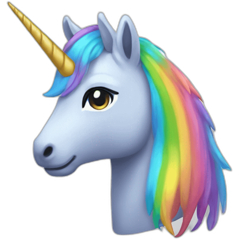 Licorne pet arc en ciel emoji