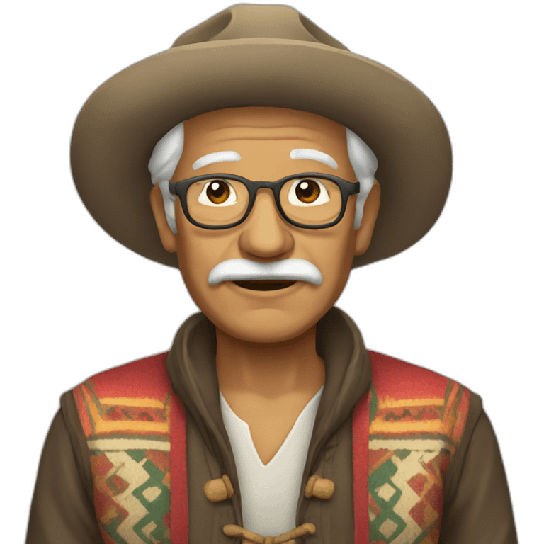 peruvian-style-outfit-old-man emoji