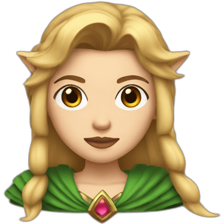 Scarlett johansson dressed like zelda emoji