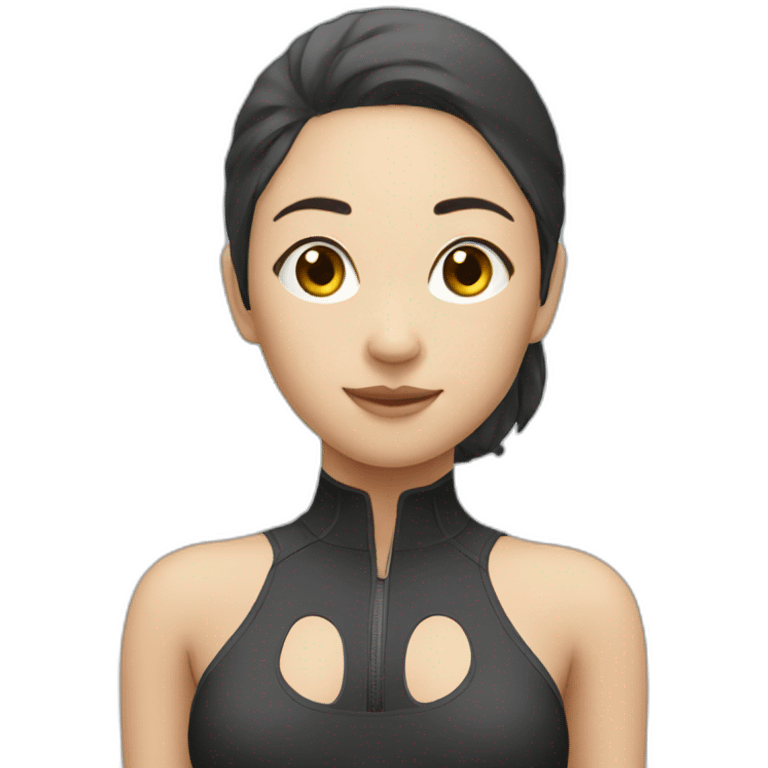 Asian free dive girl emoji