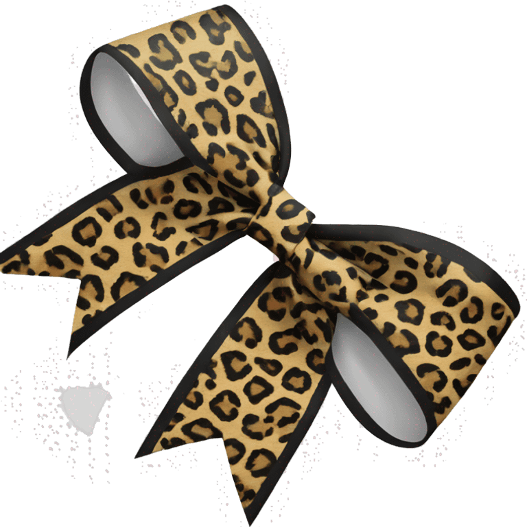 Leopard cheer bow  emoji