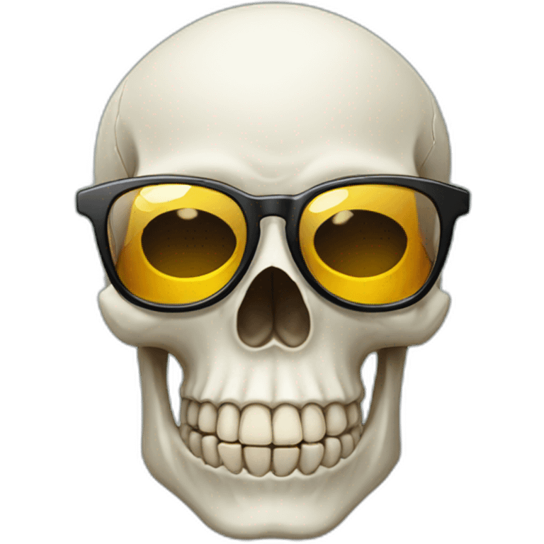 skull with glases emoji