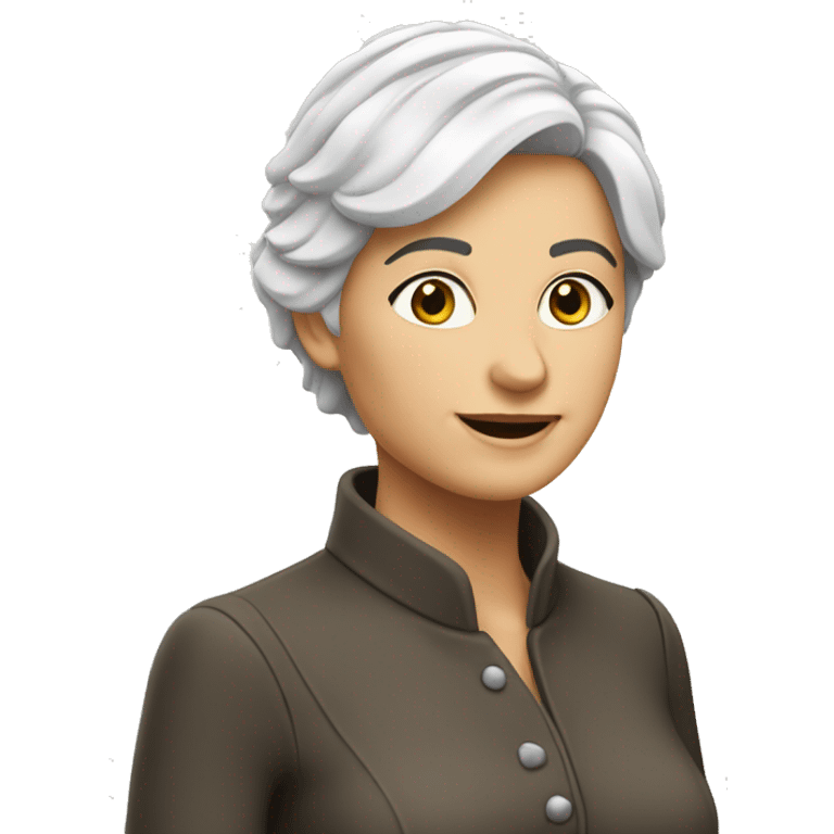 Frau: Weißes Haar - von der Seite emoji