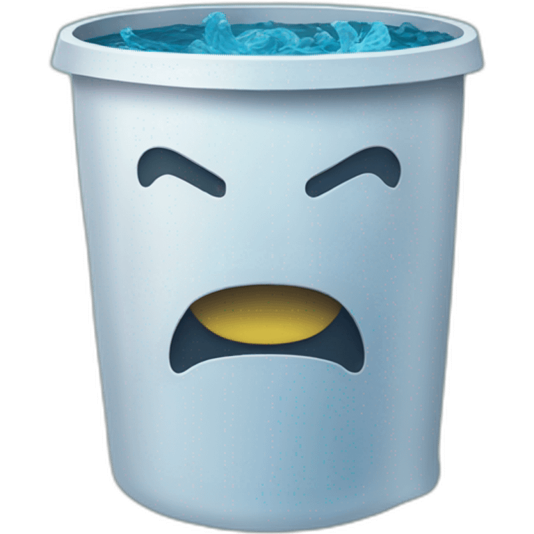 Plastic trash in ocean emoji