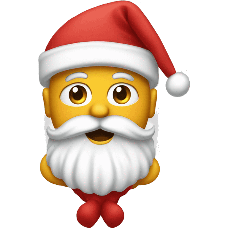 Santa wearing a tutu emoji