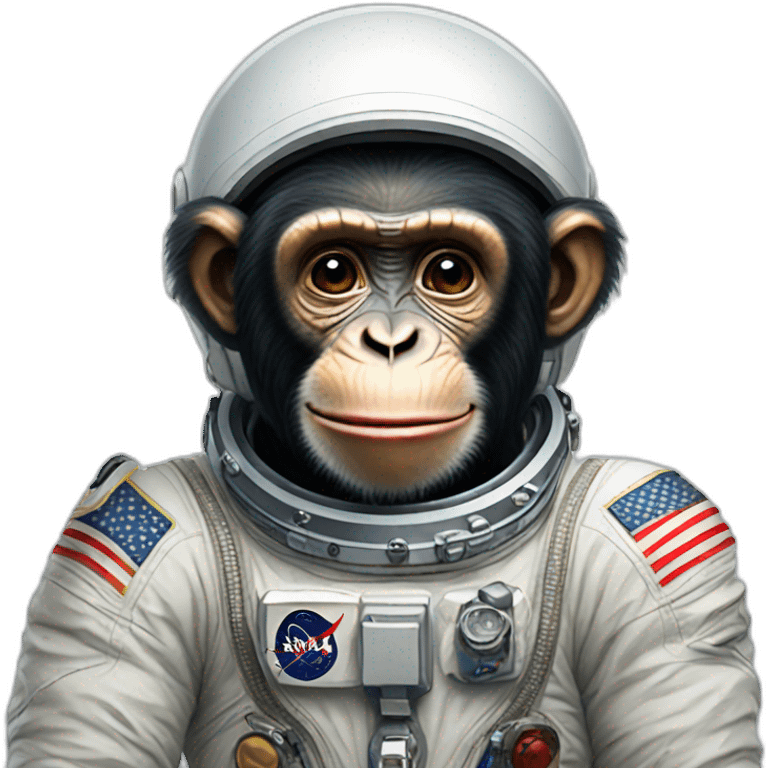 Astronaut chimp emoji