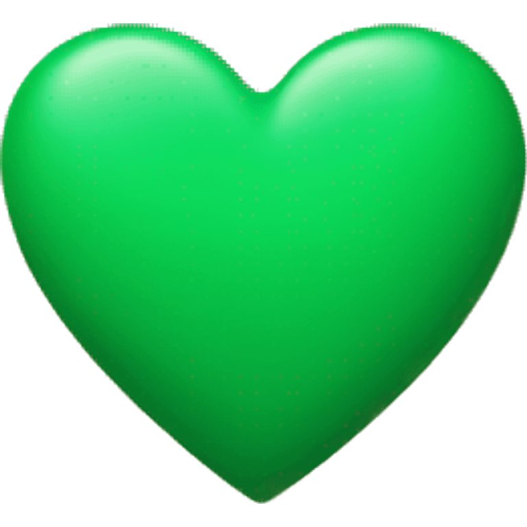 Green matte heart emoji