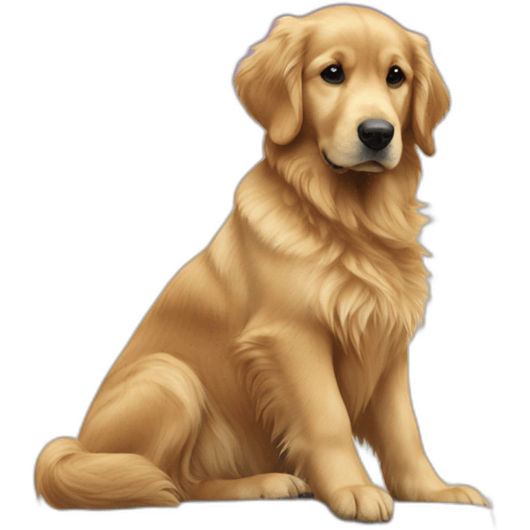 Golden-retriever-on-pearl-tower emoji