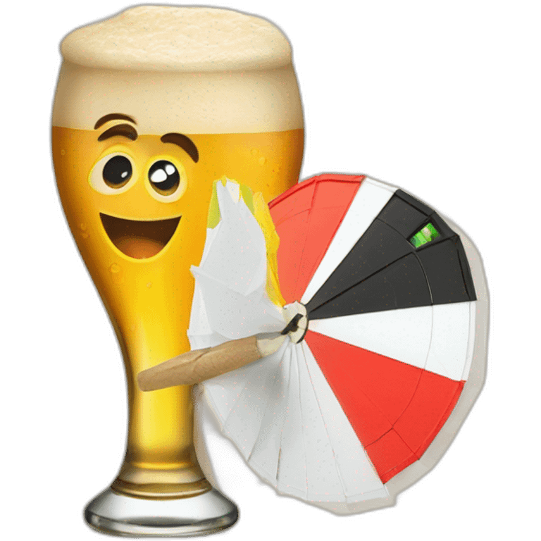 Darts and beer emoji