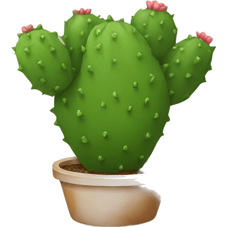 round Nopal without pot emoji