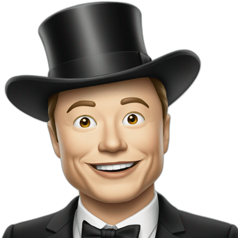 Elon Musk as Monopoly guy emoji