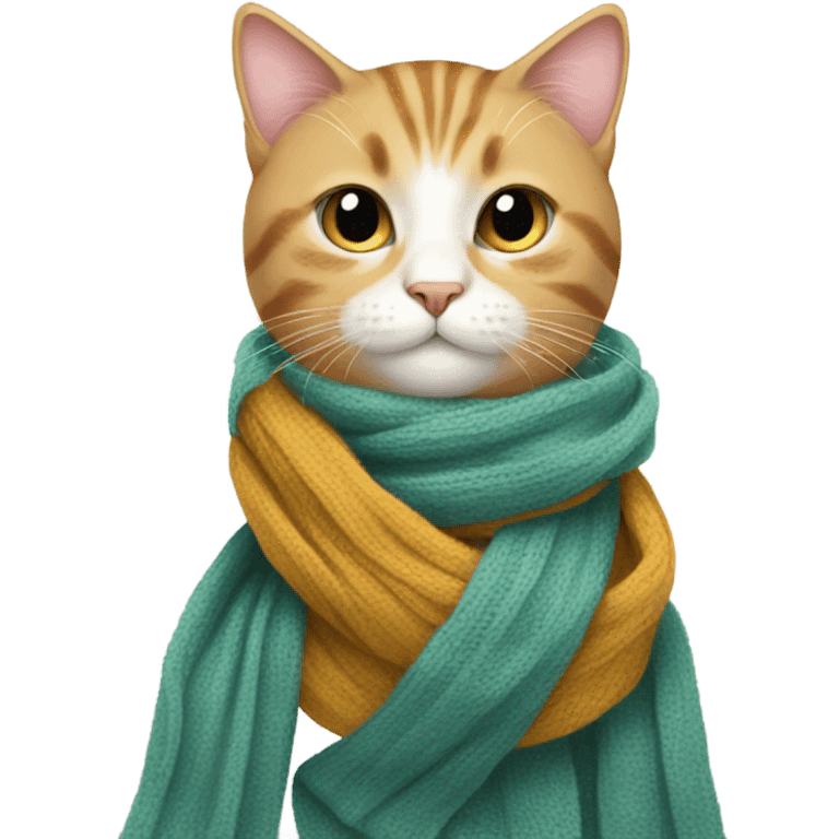 Cat wearing scarf emoji