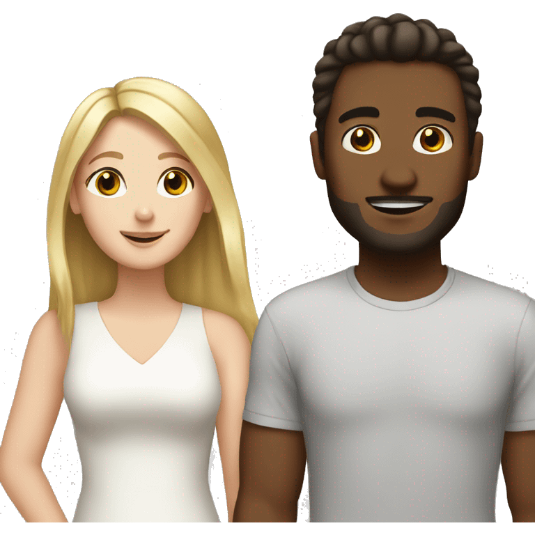 Brown guy and white girl couple emoji