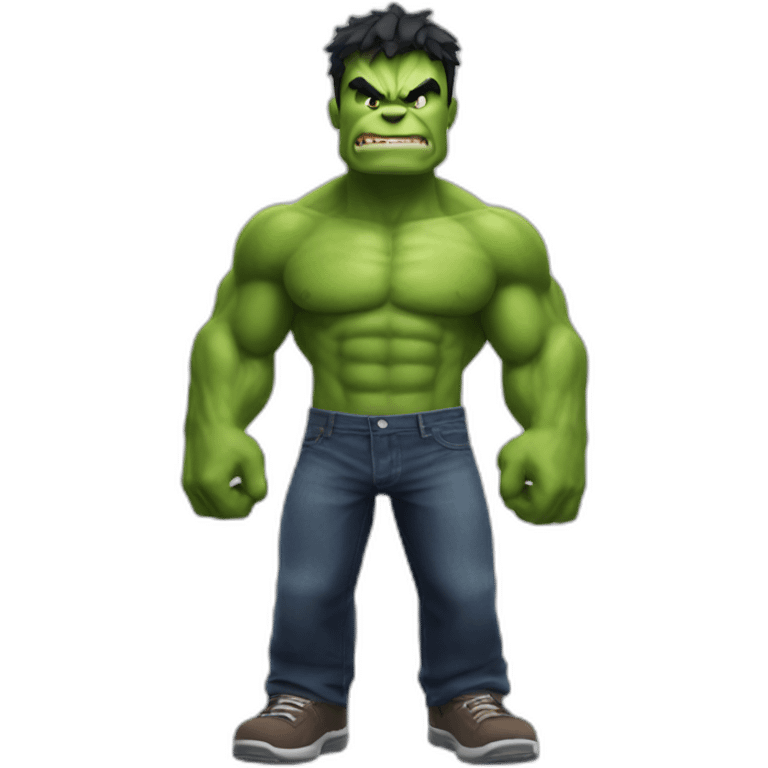 The hulk in mariokart emoji