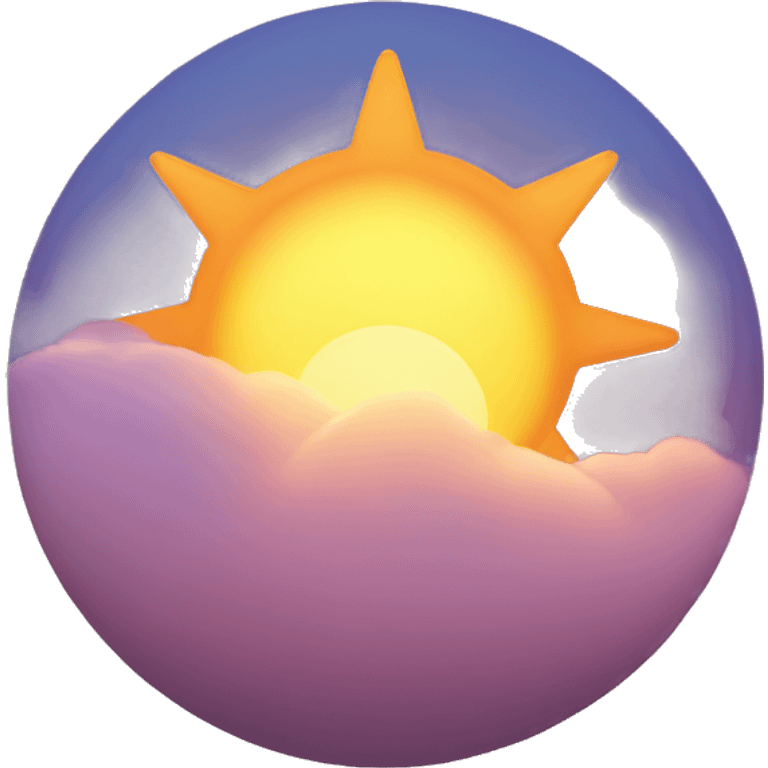 A sun going down  emoji