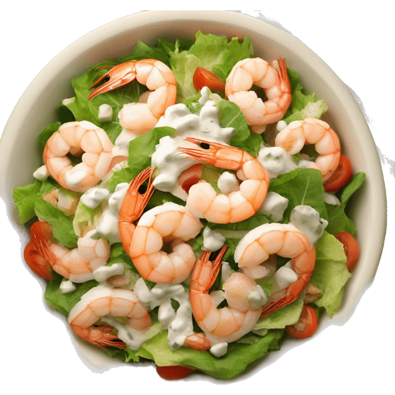 shrimp salad with ranch on tp emoji