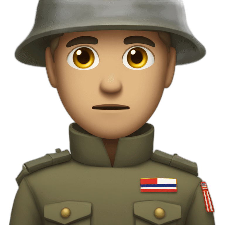 scary thousand yard soldier stare face emoji