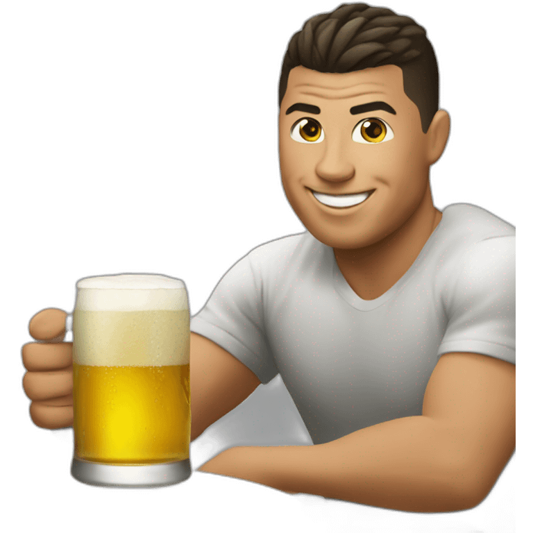 RONALDO drink a beer emoji