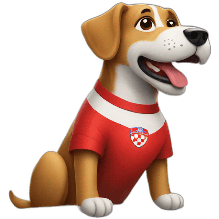 dog at a croatian football game emoji