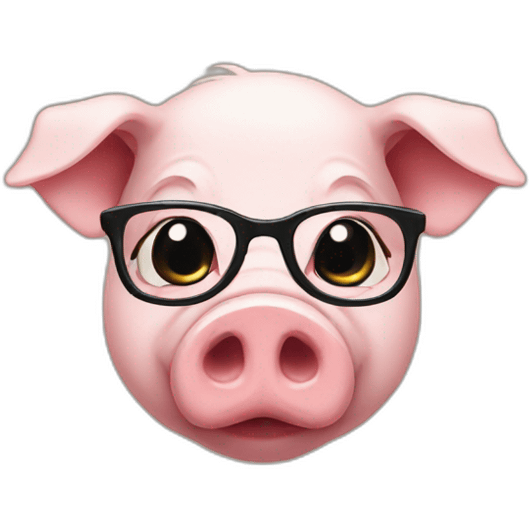 Pig-with-glasses emoji