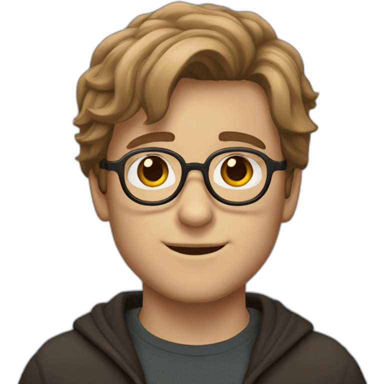 men light brown hair face with harry potter glasses emoji