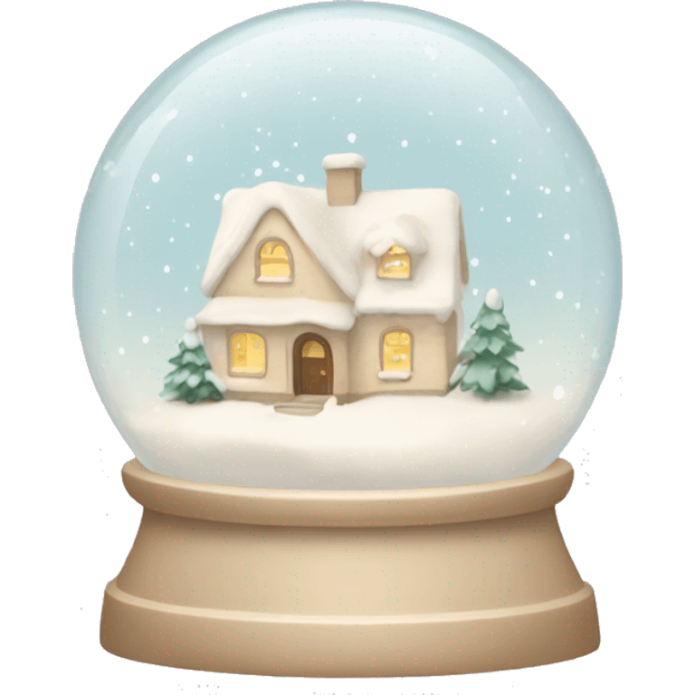 Pastel beige snow globe emoji