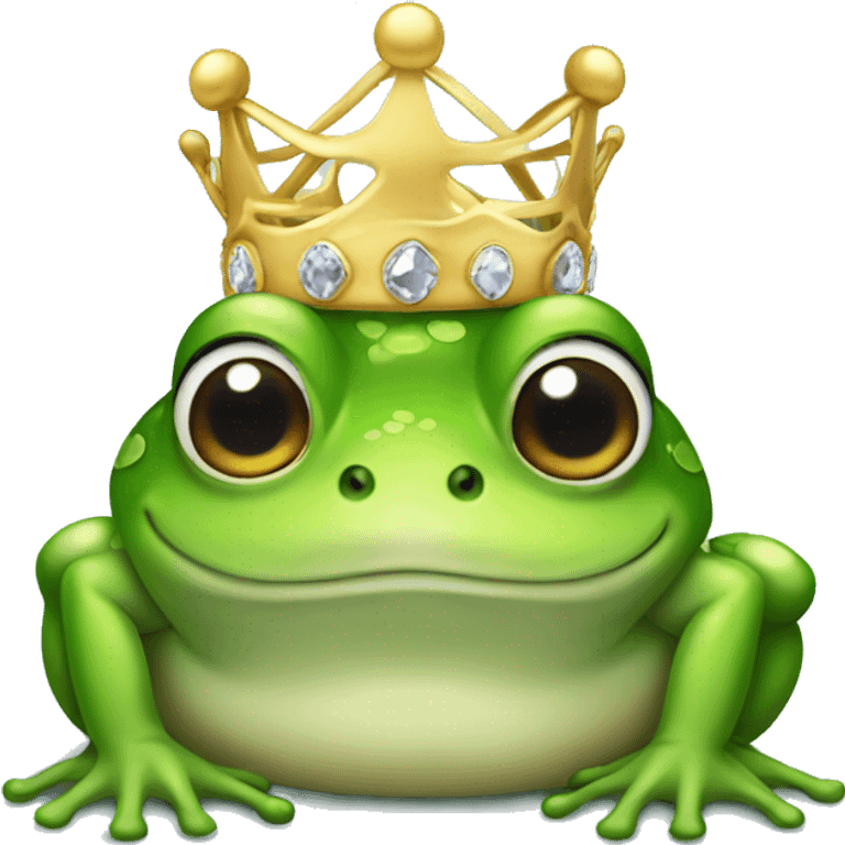 Frog with tiara  emoji