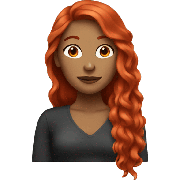 Woman with long red hair emoji