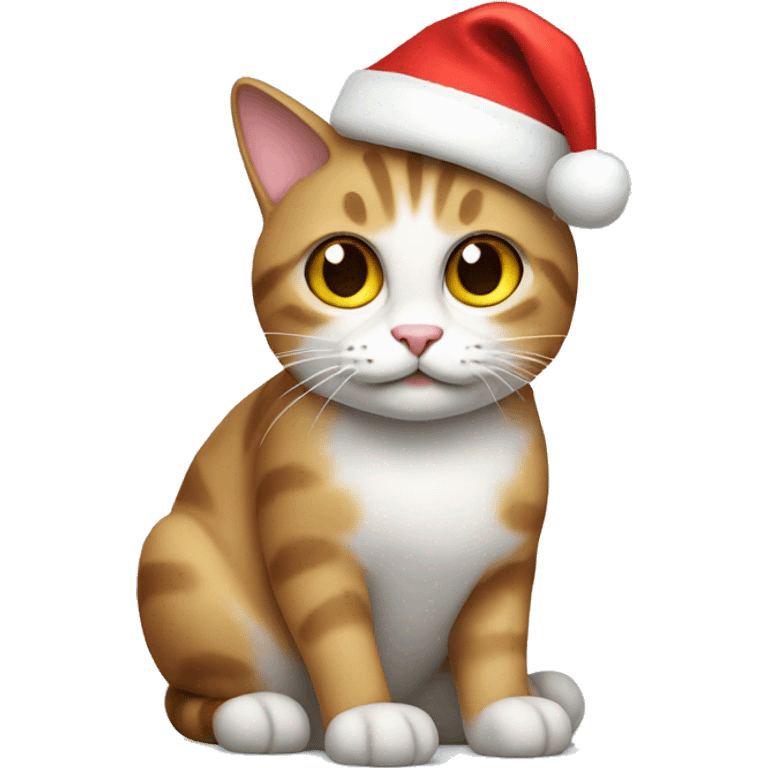 cat with a santa hat emoji