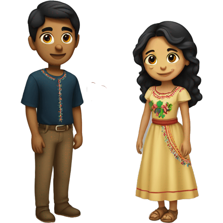 mexican boy and girl in love emoji