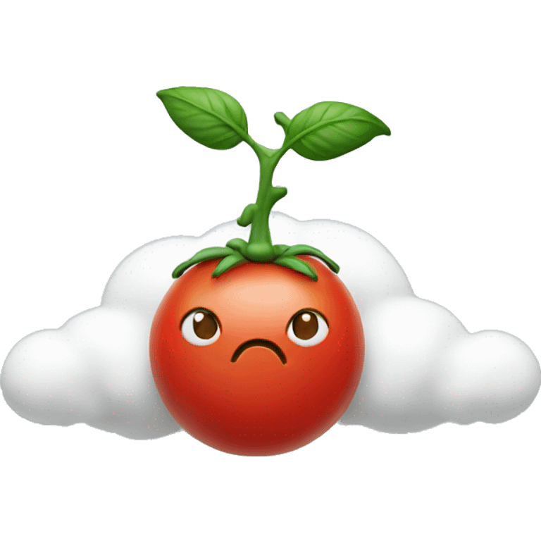 A tomato in a cloud emoji