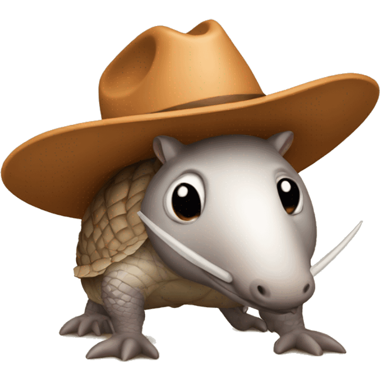 Armadillo with cowboy hat emoji