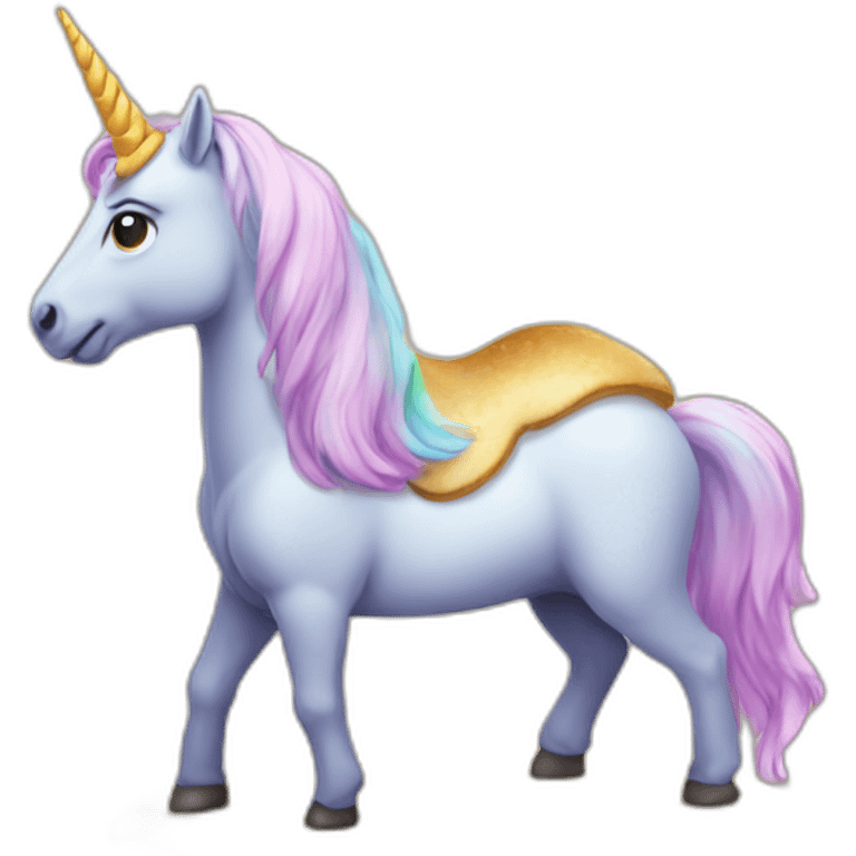 licorne sur tortu emoji