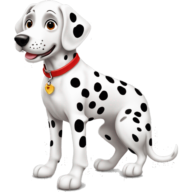 Dalmatian Dog with red collar￼ emoji