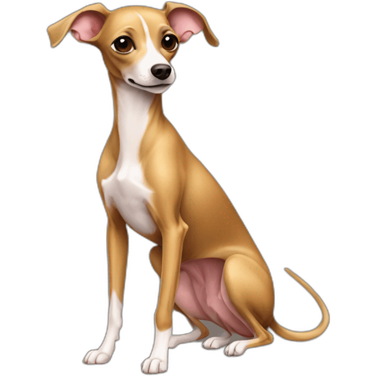 full body dark golden italian greyhound chihuahua emoji