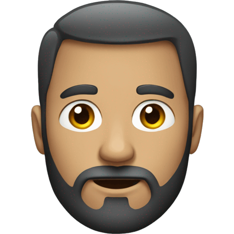 male portrait with beard indoors emoji