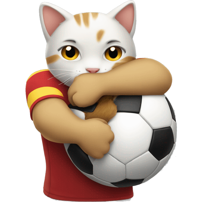 Cat football Belgium hug emoji