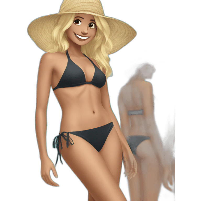 macron in a bikini emoji