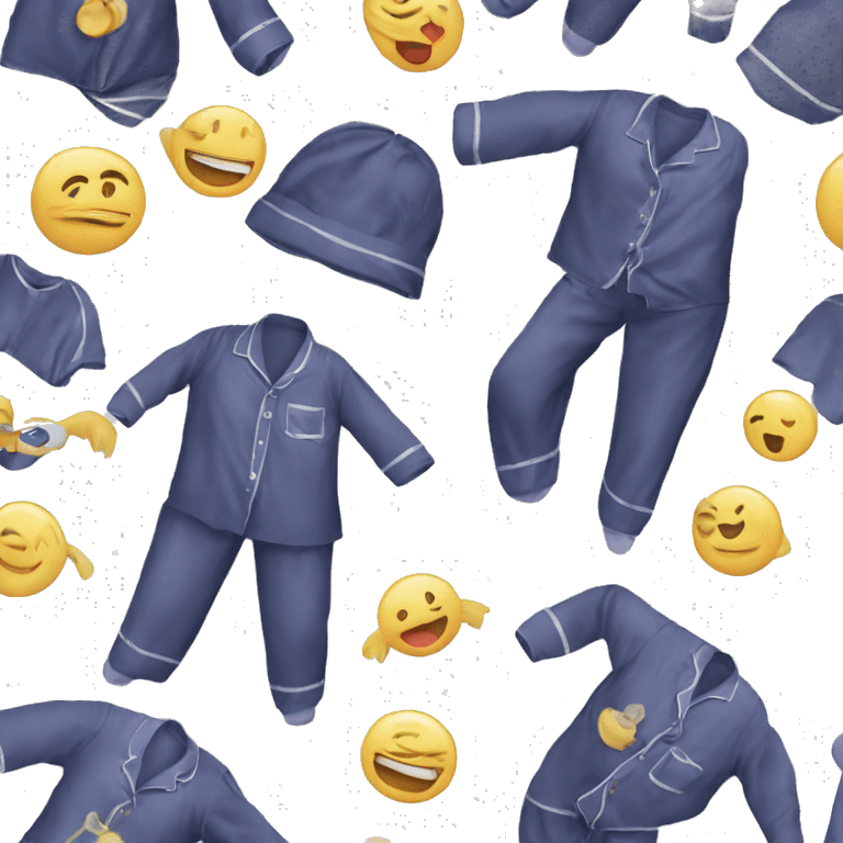 Pajama set silk emoji