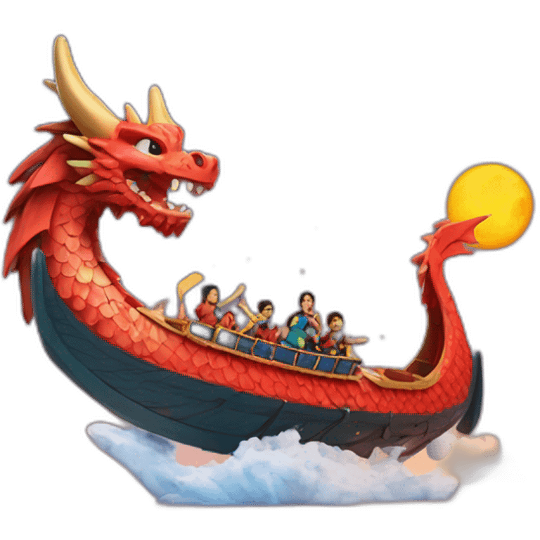 dragon boat on space emoji