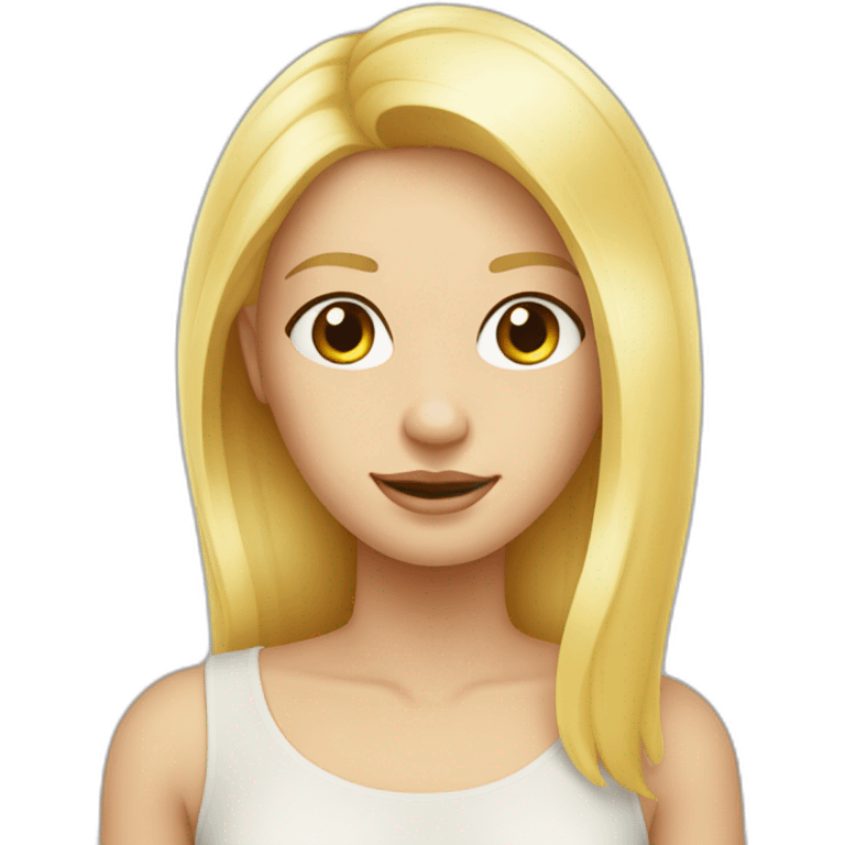 Een blond kind met een licht gele trui emoji