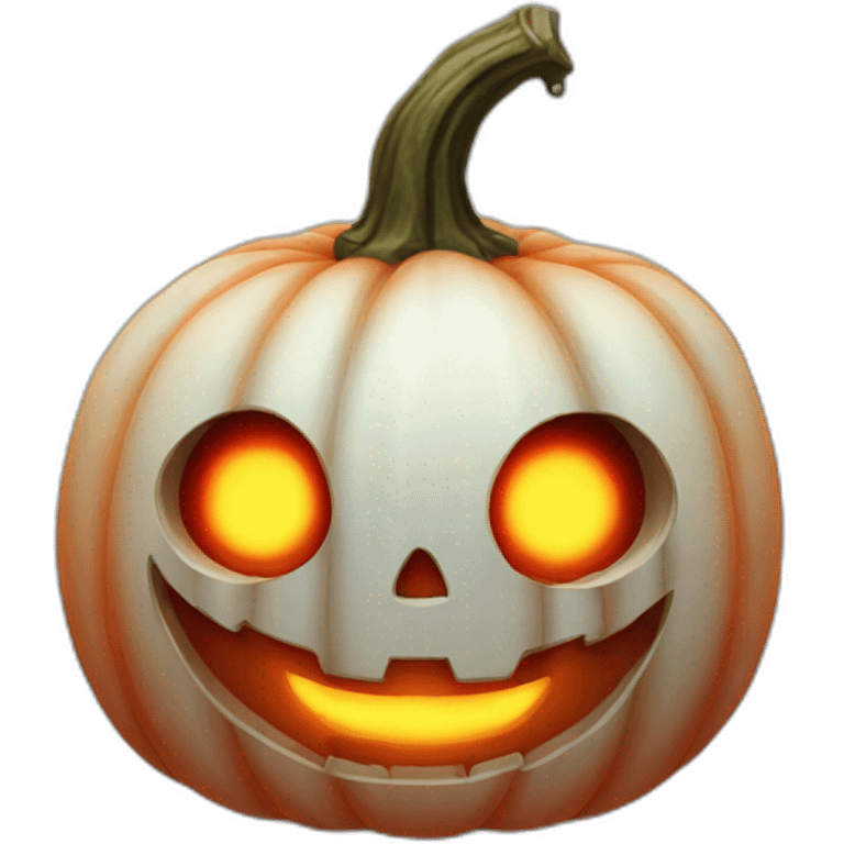 spooky pumpkin ghost red eyes alarm emergency emoji