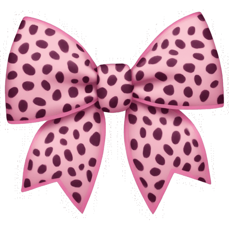 pink cheetah bow emoji