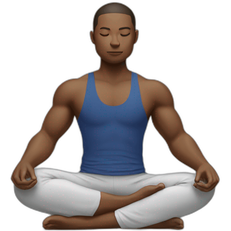 Athlete doing meditation  emoji