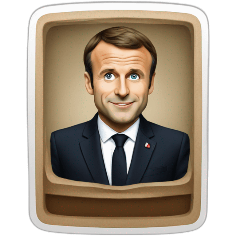 Emmanuel macron on a toulet emoji