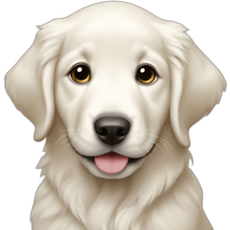 white golden retriever puppy emoji