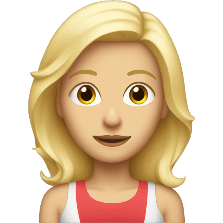 blonde Caucasian woman sitting on couch emoji